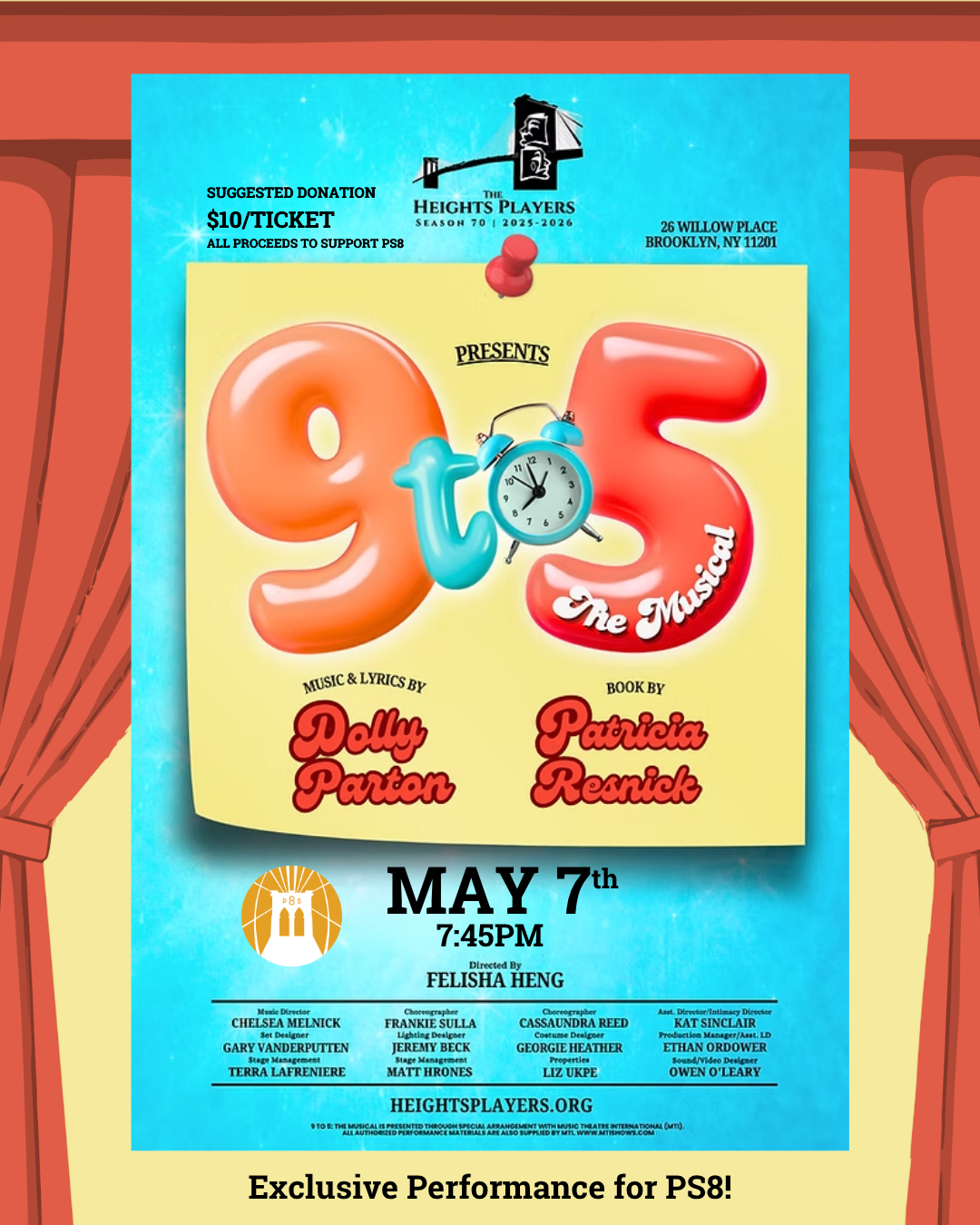 9 to 5 Fundraiser The Heights Players